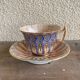 Tasse à Moka et Soucoupe mug  Paris table  en Porcelaine style Napoléon III XIXème