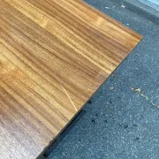 Mid-Century wooden and steel folding table brown 1970 120x70cm