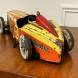 Charles Rossignol Bugatti 52 Tin Racing Car Toy from the 1930s