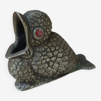 Miniature brass ashtray in vintage bird shape