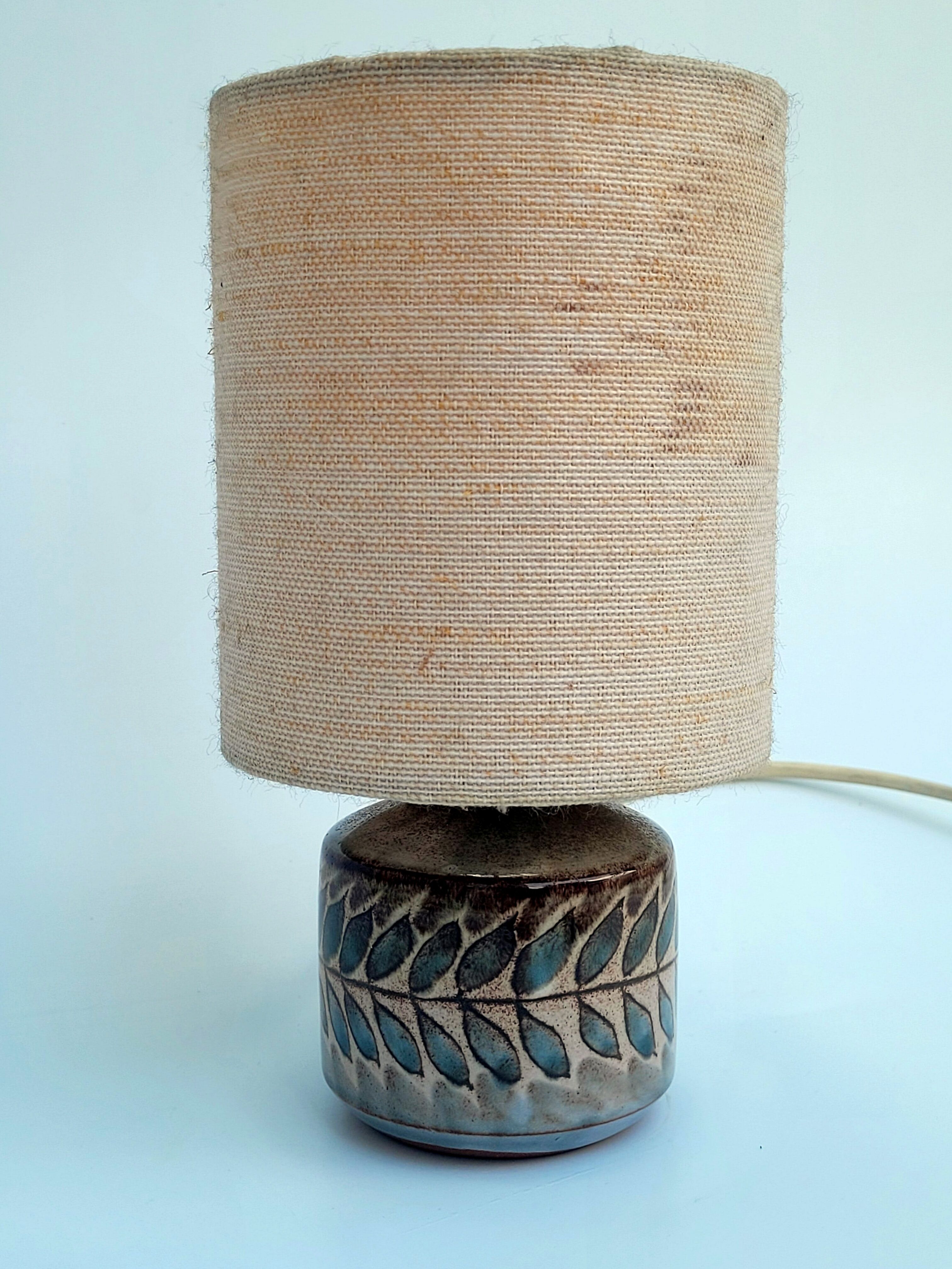Small ceramic table lamp Vallauris signed YC Yves Clément
