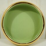 Porcelain box "water lily" pistachio & gold