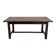 Solid pine work table, grooved top, satin brown finish, year