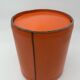 Orange Leather Waste Paper Basket in the Style of a Saddler, in the Taste of Hermès, Ann