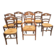 6 chaises + un fauteuil de campagne