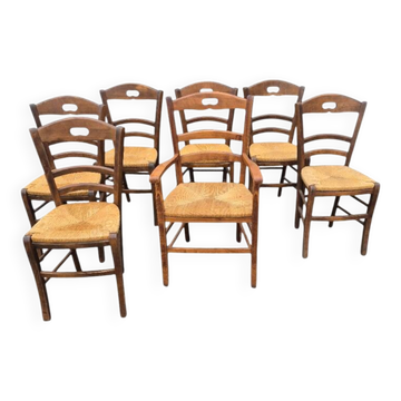 6 chairs + a deck chair