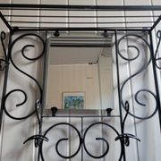 Wrought iron coat and hat rack, 1960s