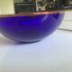 Coupe à fruits bleue avec bordure dorée Lancel