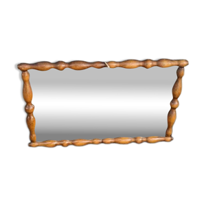Miroir ancien bois tourné