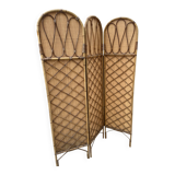 Rattan and bamboo screen