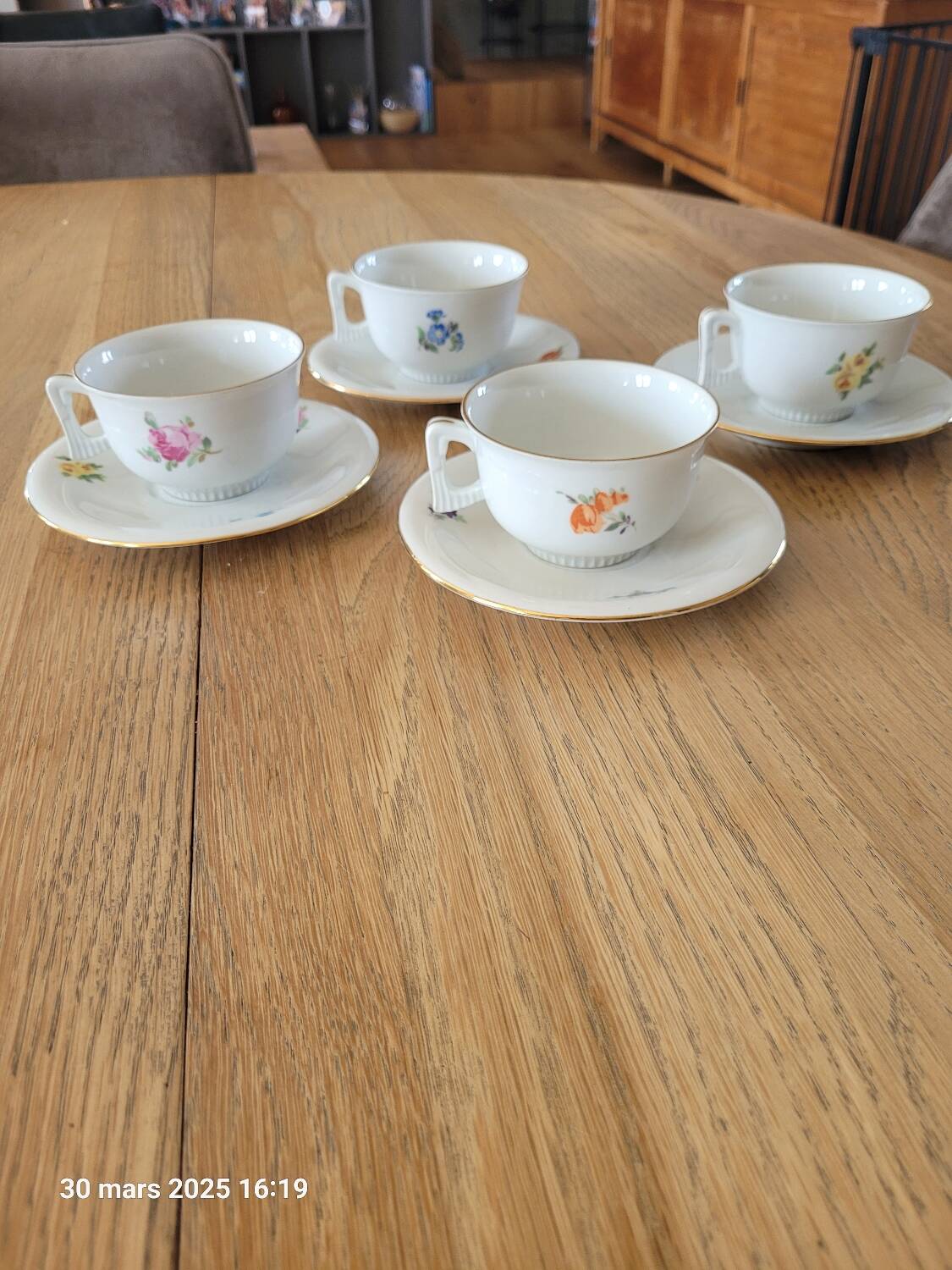 4 Royal Epiag cups and saucers