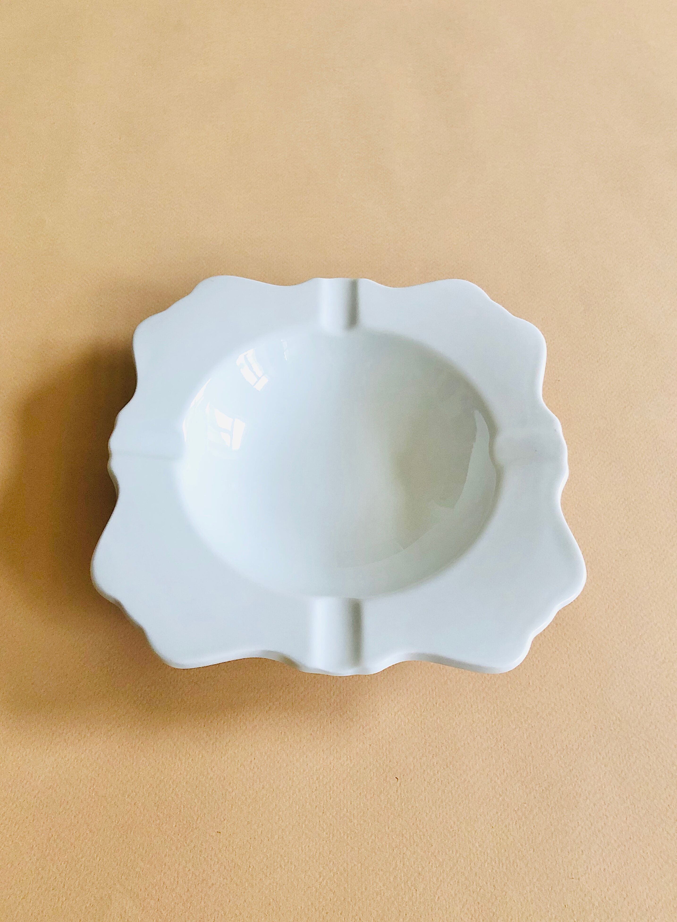 Large old limoges porcelain ashtray