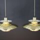 Rare paire de lampes design danoises dorées - Jeka Metaltryk modèle 1017 - très bon état.