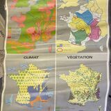 School poster Reliefs of the France
