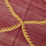 5x8 Shades Of Burgundy Persian Kilim Rug, 153x239Cm