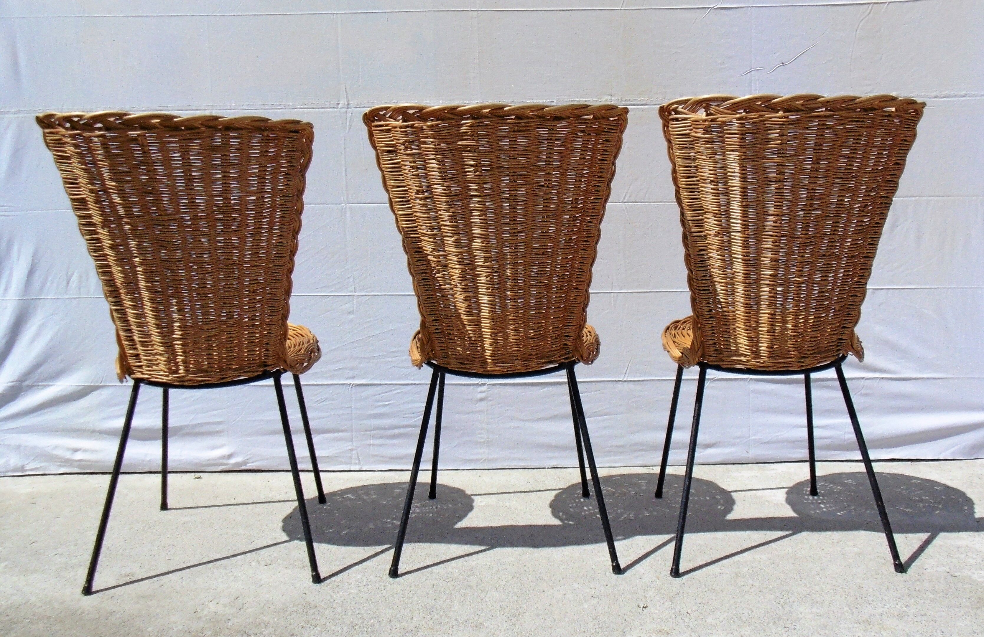 Wicker and rattan garden furniture 1960