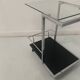 20th century chrome metal rolling serving table