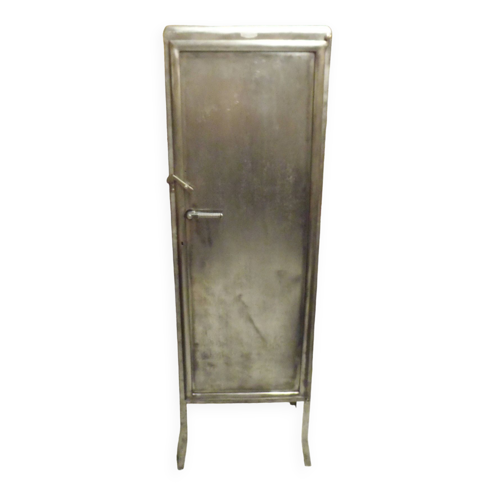 Industrial metal column cabinet.