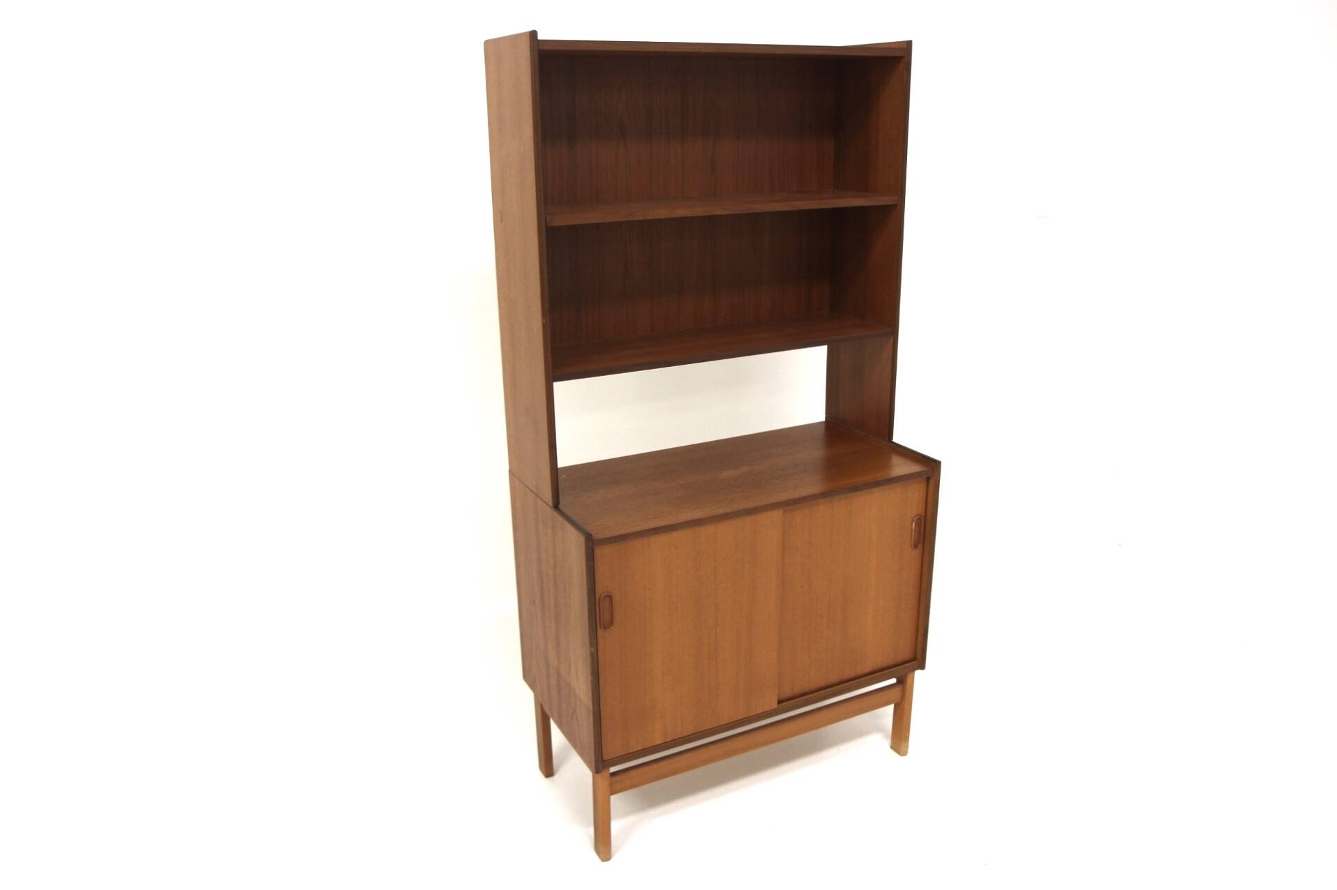 Scandinavian teak bookcase chest of drawers, Sweden, 1960