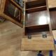 Lyre-shaped dressing table in solid Cuban mahogany from the Directoire period