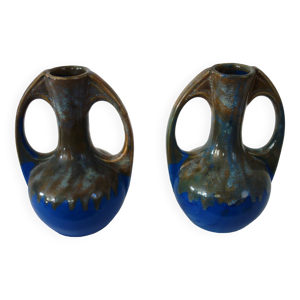 Paire de vases en grès - effet