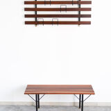 Rosewood bench set with rack Italia 1970s