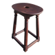 Antique church stool in solid oak