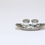 Wilhelm Wagenfeld Mid-Century Max & Moritz Salt Pepper Shakers, WMF, 1950s