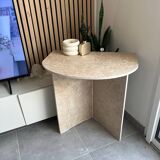 Travertine bedside table