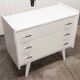 Commode scandinave 1960 3 tiroirs relookées laiton bakélite