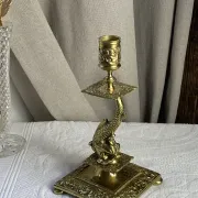 Bronze fish candlestick