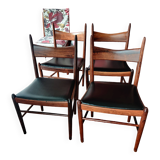 4 Scandinavian chairs in Rio rosewood