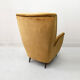 Vintage yellow wingback armchair 1950s mid-century modernist