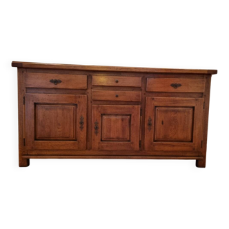 Country-style sideboard with 3 solid oak doors