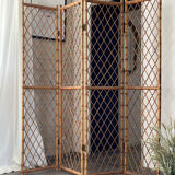Vintage rattan and bamboo screen