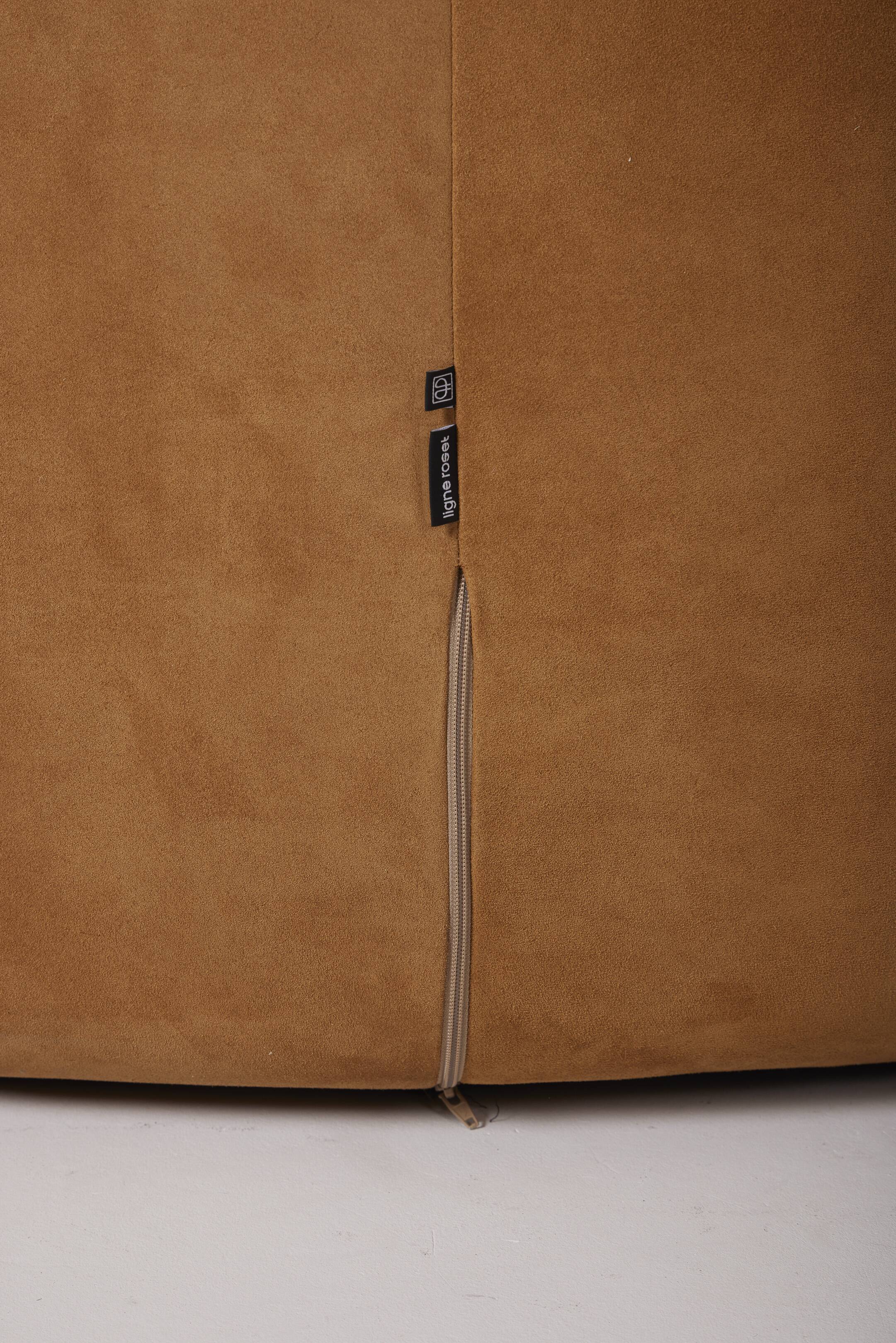 Pumpkin Pierre Paulin armchair in suede