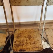 Set of 5 folding metal chairs