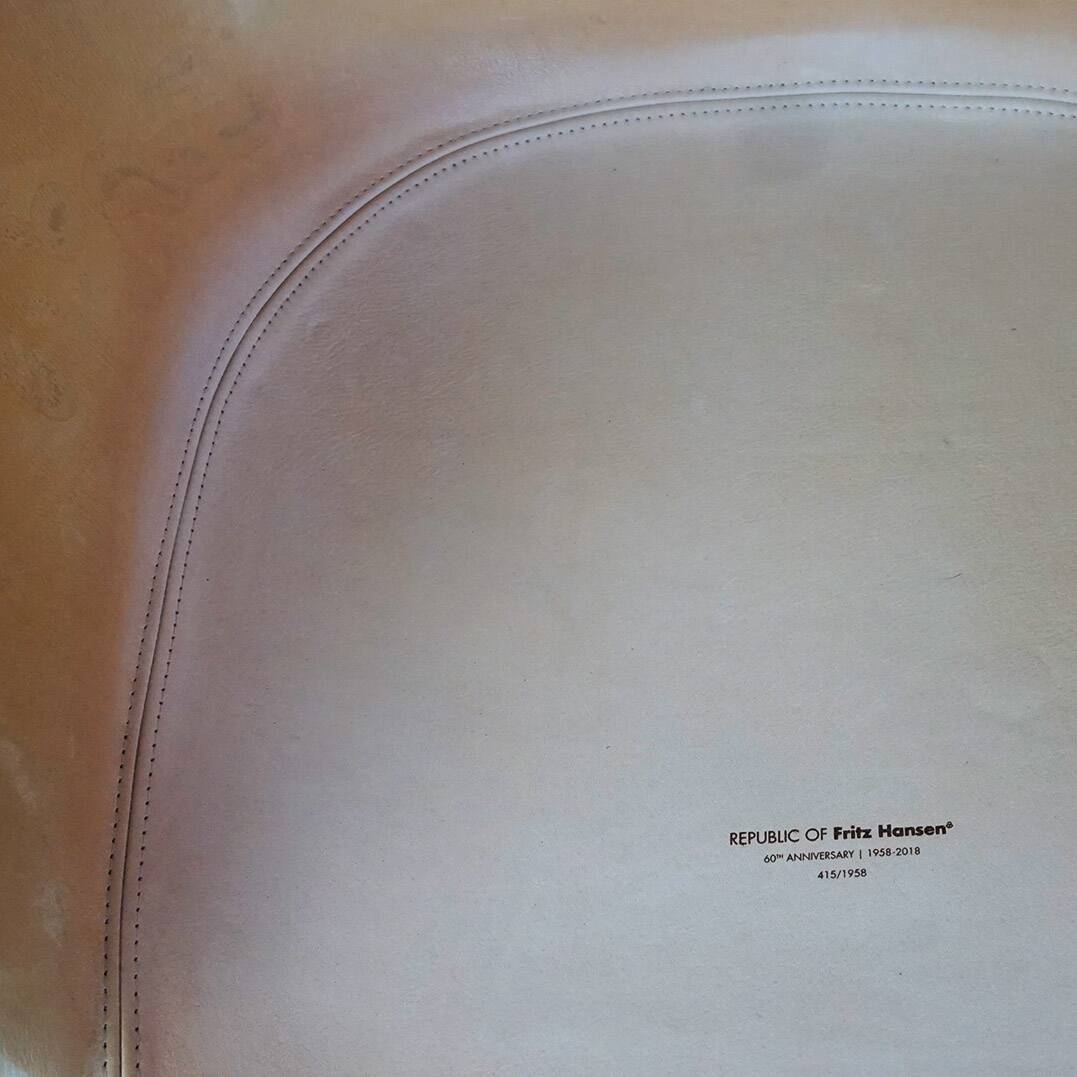 Leather Egg Chair by Arne Jacobsen for Fritz Hansen Limited Anniversary Edition