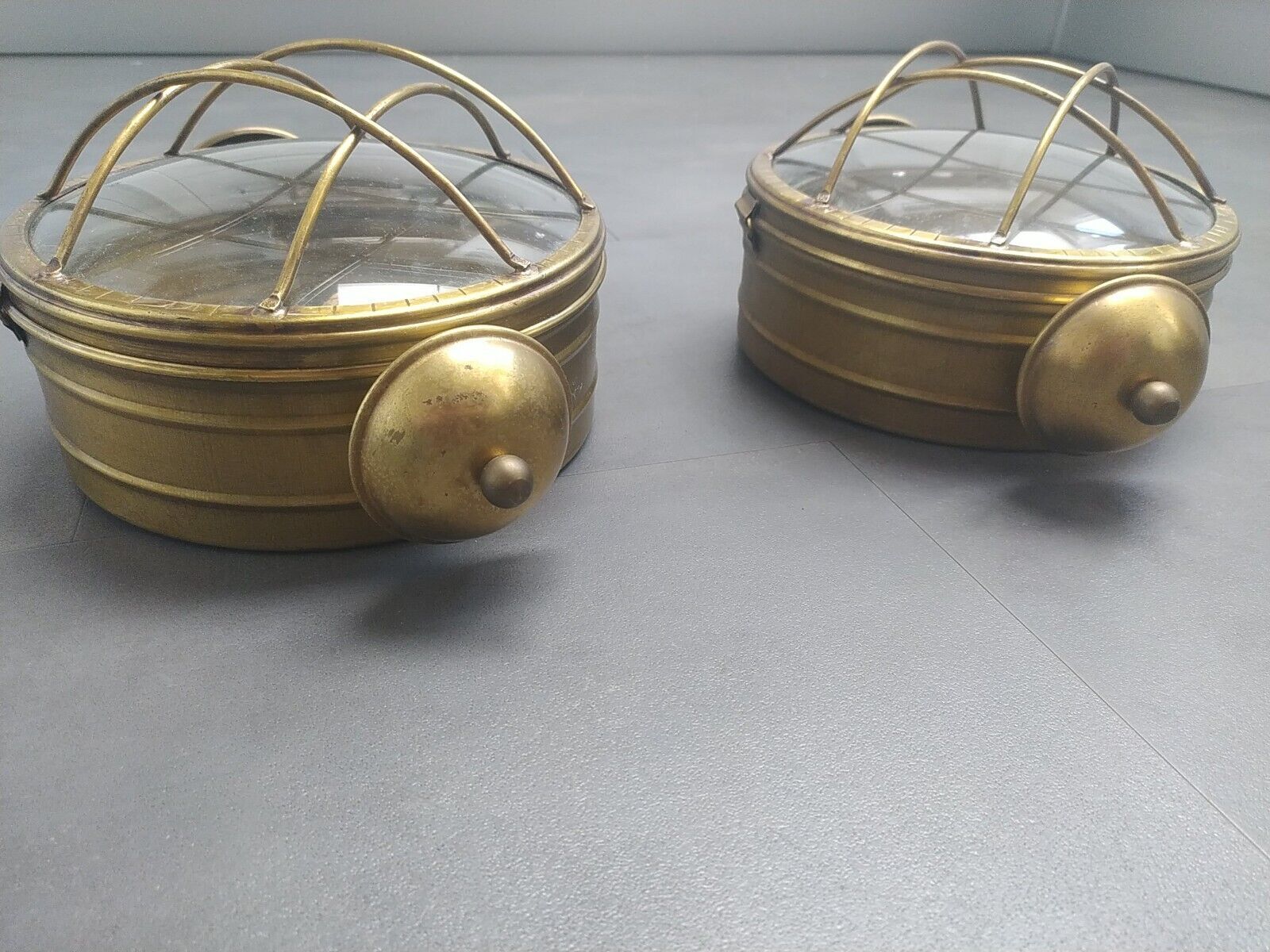 Wall sconces in brass style porthole, boat