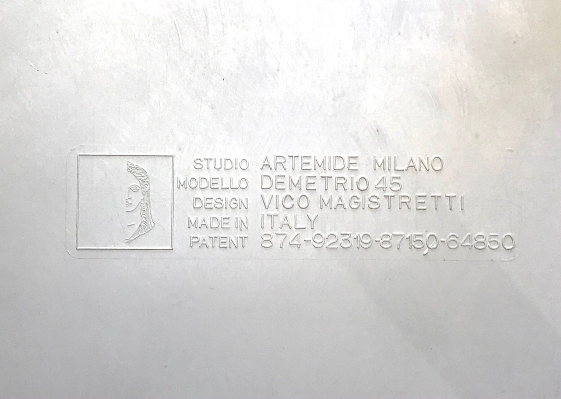 Set of 4 Demetrio 45 side tables by Vico Magistretti for Artemide, 1960s