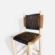 Moroccan bar stool in braided rope