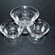 Set of 3 old champagne glasses in cut crystal with flat ribs Saint Louis? Béarn Talleyrand