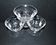 Set of 3 old champagne glasses in cut crystal with flat ribs Saint Louis? Béarn Talleyrand