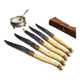 Vintage Box 6 Laguiole Table Knives Ivory Handles Gold Bolsters