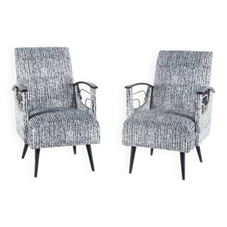 Set of 2 vintage cavalry armchairs, 1970s