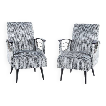 Set of 2 vintage cavalry armchairs, 1970s
