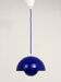 Blue enamelled suspension flowerpot by Verner Panton for Louis Poulsen, Denmark, 1969.