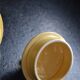 Vintage straw yellow Gien coffee maker, "Djerba" model
