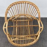 Rattan basket armchair