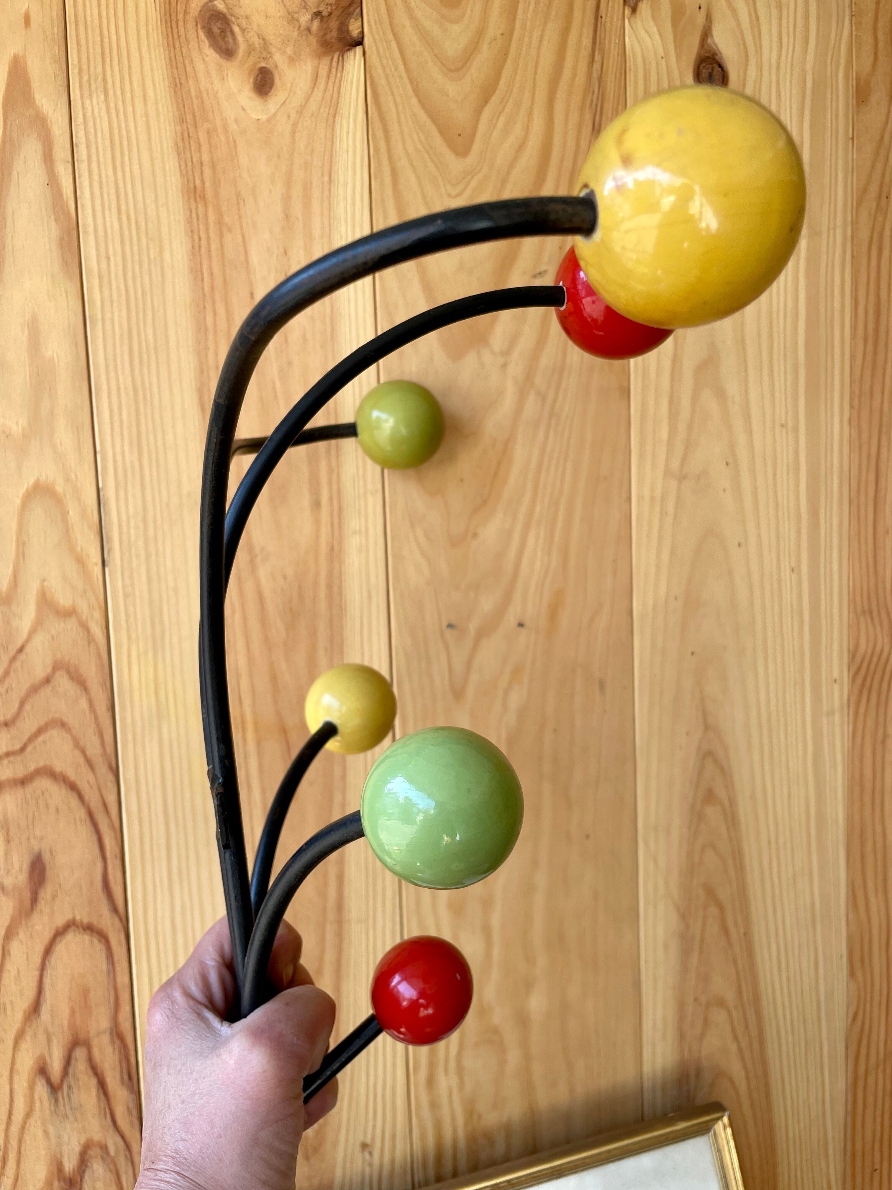 Coat rack wooden balls